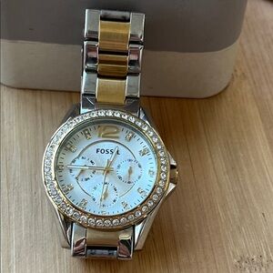 Fossil Women's Gold and Silver Watch